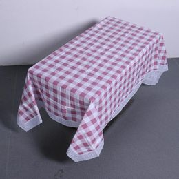 Table Cloth Thickened Tableware Waterproof Plaid Coffee Dining Cover Anti Slip Oil Proof Party Supplies