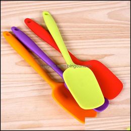 Scoops Sile Shovel Heat Resistant Integrate Handle Spoon Scraper Spata Ice Cream Cake Cookie Kitchen Tool Utensil Drop Delivery Home Dhlap