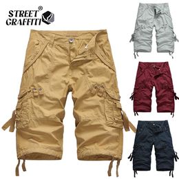 Men's Shorts New Spring Men Cotton Cargo Shorts Clothing Summer Casual Breeches Bermuda Fashion Beach Dropshipping Denim Cargo Short Men G230131