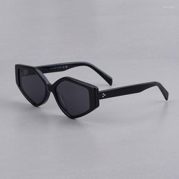 Óculos de sol 2023 Design de luxo francês de alta qualidade Ladies Retro Cateye Glasses Custom Optical Prescription Lentes 4S229C
