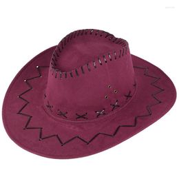 Ballkappen Vintage Western Cowboyhut für Herren Gentleman Lady Jazz Cowgirl Wide Brim Cloche Sombrero Hombre Hüte