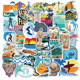 50pcs Outdoor Surfing Stickers and Decals Summer Sports Stickers for Water Bottle Car Luggage Scrapbook Laptop Waterproof CNY028