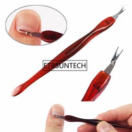 Nail Art Kits Stainless Steel Cuticle Pusher Fork Manicure Tool For Trim Dead Skin Nipper Trimmer Remover F1729