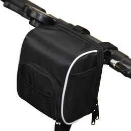 Panniers s Bicycle Handlebar Electric Scooter Bag Basket MTB Front Frame Pannier Large Cycling Organiser Pouch Bike Accessories 0201