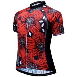 Racing Jackets Women's Cycling Jersey Summer MTB Bike Short Sleeve Bicycle Shirt Pro Team Clothing Maillot Camisa Ciclismo