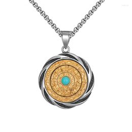 Pendant Necklaces Stainless Steel Titanium Jewellery Neutral Necklace Zodiac Talisman For Men And Women