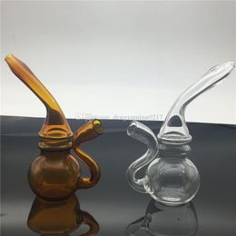 Glass Blunt Bubbler Pipe Dab Rig Oil Rig Bong Mini Bong Water Pipes Glass Water Bongs for roller paper glass cigarette Philtre water pipe