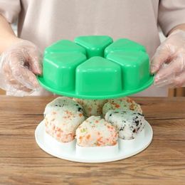 Sushi Tools 6 Grids DIY Mould Onigiri Rice Ball Food Press Triangular Maker Kit Japanese Kitchen Bento Accessories 230201