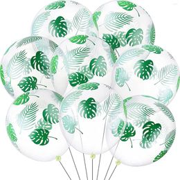 Party Decoration 12inch Transparent Jungle Leaf Latex Balloons Birthday Baby Shower Wedding