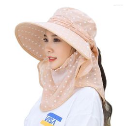 Wide Brim Hats Women Retro Floral Cotton Towel Cap Turban Baseball Hat Wrap Summer Female Sun Eger22