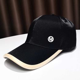 Ball Caps Hat Women Korean Casual All-match M Standard Mercerized Baseball Cap Spring And Summer Sun Hat Fashion Satin Cap Summer G230201