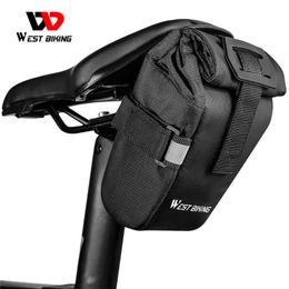 Panniers WEST BIKING Cycling Bicycle Seatpost MTB Road Rear Seat Waterproof Pouch Bottle Bike Saddle Bags 0201