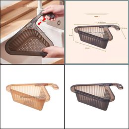 Hanging Baskets New Triangar Drain Basket Sink Rack Punch Kitchen Faucet Wash Basin Drop Delivery Home Garden Housekee Organization S Dhyt0