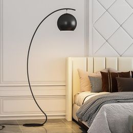 Floor Lamps Black Fishing Lamp Yellow Creative Living Room Sofa LED Bedroom Simple Modern Personalised Study Bedside