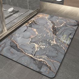 Carpet Super Absorbent Bath Shower Mat Quick Drying Bathroom Rug Thick Non-slip Entrance Doormat Floor Toilet Mats Soft Diatom Mud Rugs 230131