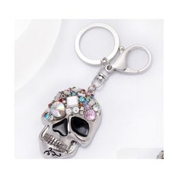 Charms Findings Components Fashion With Lobster Clasp Dangle White Rhinestone Skl Face Pendants Diy For Jewellery Making Accessories D Dhk20