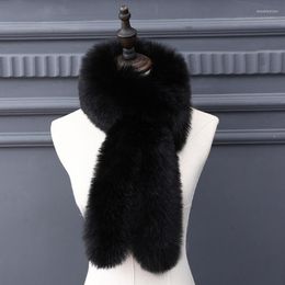 Scarves Ear Fur Scarf Women Winter Fashion Warm Soft Faux Cross Neck Warmer Wrap Fluffy Collar Thickened