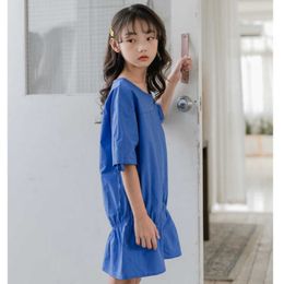 Girl's to 16 Years New Toddler Summer Girls Kids Elegant Baby Cute Dresses Bow Children Cotton Clothes #8510