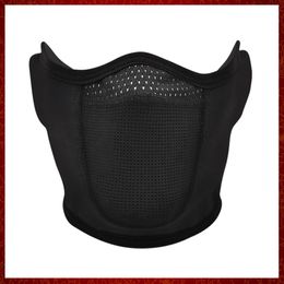 MZZ100 Winter Motorcycle Mask Balaclava Half Face Cover Mask Windproop Tactical Ski Cycling Scarf Ear Warm Mask Face Shield