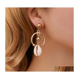 Dangle Chandelier Fashion Jewelry Vintage Knot Pearl Bead Stud Earrings S592 Natural Conch Drop Beach Delivery Dhhuh