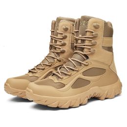 Stivali da uomo Military Special Force Desert Combat Shoes Uomo Snow Outdoor Work Safety Motocicletta Esercito maschile Boot 230201
