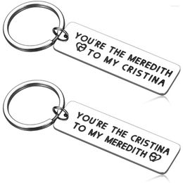 Keychains Stainless Steel Keychain You're The Meredith To My Cristina Couples Key Chain Set Friends Soul Sisters BFF