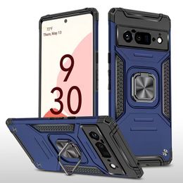 Armor Phone Cases For Google Pixel 8 8A 7A 7 6 6A 5A 4A 5 Pro Samsung Kickstand Shockproof Mobile Stand Case Cover Coque Fundas