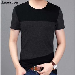Men's T-Shirts Liseaven Mens Short Sleeve tshirt O-Neck T-Shirt Summer Tee Shirt for Men Tops Size M L XL XXL XXXL 4XL 5XL Y2302