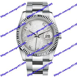 Highquality watch 2813 automatic mechanical watch 36mm Silver pattern dial 116234 luxury women's watch 316L stainless steel strap sapphire glass diamond watches