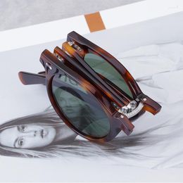Gafas de sol Gregory Peck 1962 para mujeres diseñador plegable acetato clásico acetato de alta calidad gafas solares hombres