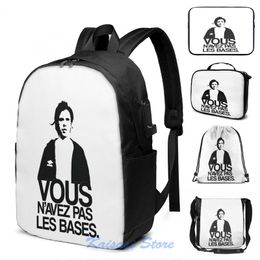 Backpack Funny Graphic Print Orelsan Basic Simple 3 USB Charge Men School Bags Women Bag Travel Laptop