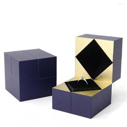 Ювелирные мешочки модный творческий куб дизайн роскошные изысканные серьги ожерелья браслеты кольца кольца упаковочная коробка подарки капля