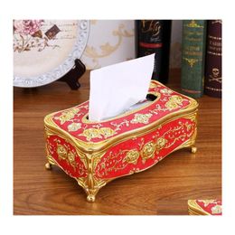 Tissue Boxes Napkins 15 Types European Re Napkin Paper Organiser For Bathroom Toilet Holder Luxury Vintage Style Storage Box Drop Dhg49