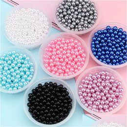 Pearl 300Pcs/Lot New White Mticolor 10Mm Imitation Pearls Beads Making Jewelry Diy Handmade Necklace Loose Drop Delivery Dh357