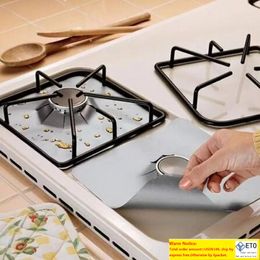 1pcs Reusable Glass Fiber Foil Gas Stove Burner Temperature Anti-fouling and oil Protector Liner Cleaning Kitchen Tools Mat