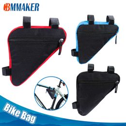 Panniers Cbmmaker Waterproof Cycling Bicycle s Front Tube Mountain Bike Triangle Pouch Frame Holder Saddle Bag New 0201