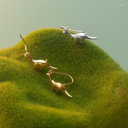 Hoop Earrings Unusual Dinosaur For Teens 925 Sterling Silver Hooks Gold Colour Cute Animal Jewellery Women Girl Gifts