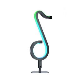 Party Decoration Musical Note Lamp Nightstand Light 20W Indoor Colorf Cool Aisle Lighting Decor Remote Control Dimmable Atmosphere D Dhugx