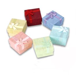 Cute Small Paper Jewellery Boxes Organiser for Rings Earrings Necklace Storage Box Jewellery Packing Storage Gift Case Wholesale Lots 4cmX4cmX2.7cm