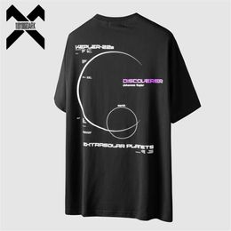 Men's T-Shirts Hip Hop Fashion Print T-Shirt Mens Japanese Loose Short Sleeve T Shirt 2022 Streetwear Cotton Harajuku Tshirt Black WB709 Y2302