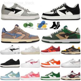 Bapestas Baped Men Women Casual Shoes BapeSta Fashion SK8 Sta Camo Orange Camouflage Trainers Sports Sneakers