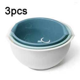 Bowls 3pcs Mixing Bowl Set Plastic Salad Kitchen Noodle Rice Vegetable Fruit Soup For Baking Household Tableware