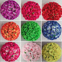 30cm 40 cm 50cm Wedding silk Pomander Kissing Ball flower ball decorate artificial flower for wedding garden market decoration