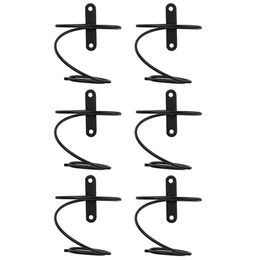 Tabletop Wine Racks Retail Pack of 6 Wall Mounted - Red Bottle Display Holder with Screws Metal Hanging Rack Organizer 230131