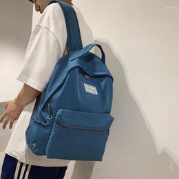 School Bags EST Solid Colour Unisex Backpack Girls Teenager Shoulders Waterproof Nylon Women Casual Men Mochila Student Book Bagpack
