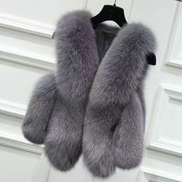 Women's Fur Autumn And Winter 2023 Vest Style Hair Short Slim Fit Coat Splice Cuddle Women's Fashion Faux