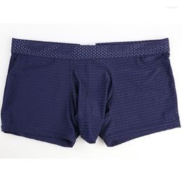 Underpants Men's Underwear Gun Egg Separation Mesh Breathable Sex Boxer Briefs Sexy Mens Panties With Penis Hole Care Men