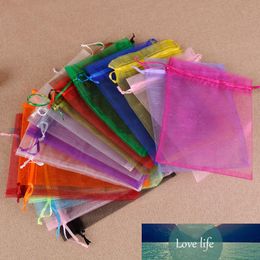 Organza Bags 100pcsLot Large Drawstring Gift Packaging Bags Custom Logo