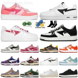 Bapestas Baped SK8 Sta Fashion Designer Casual Shoes Grey Camo Combo ABC Camos Orange SK8 Bapesta Platform Shoe