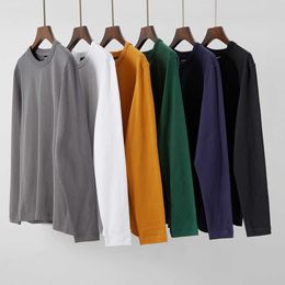 Men's T-Shirts Autumn Men 300g Heavy Weight T-Shirts Combed Cotton Brushed High Quality 6 Colours Basic Simple Casual Daily Youth Couple Tees Y2302